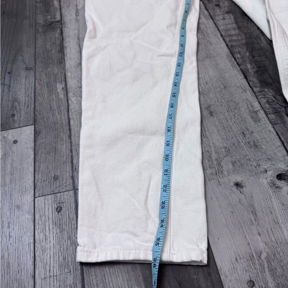 Zara White Straight Leg Jeans White Denim Size 6 Ankle Length Classic Neutral - Picture 3 of 10